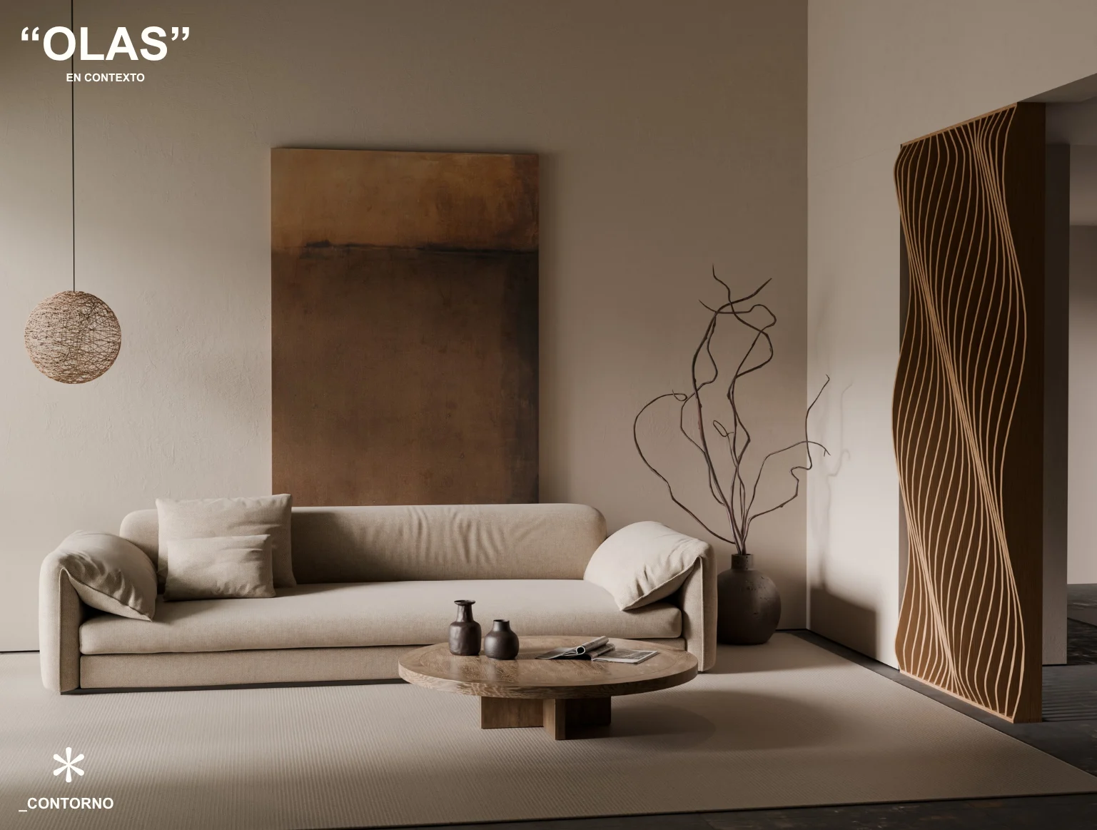 Diseño Olas aplicado en un espacio interior